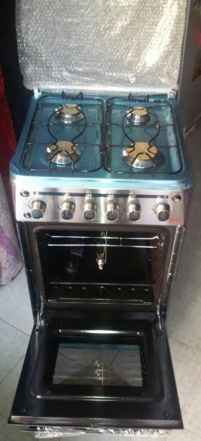 CUISINIÈRE INOX 4 FEUX FULL OPTION