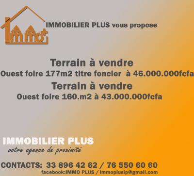Terrain à vendre ouest foire 