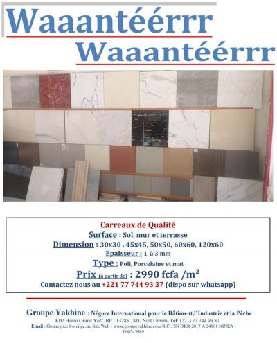 carreaux de qualité