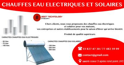 CHAUFFES EAU ÉLECTRIQUES ET SOLAIRES A BON PRIX 