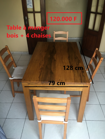 Table + chaises
