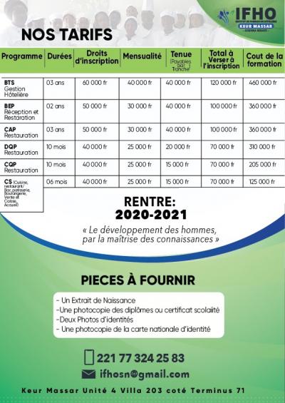 IFHO : école de formation hôtelière 
