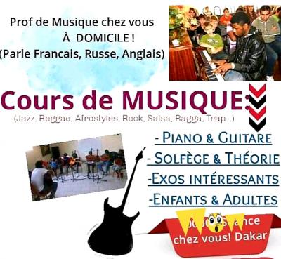Cours de Piano Guitare Drums solfège Professeur