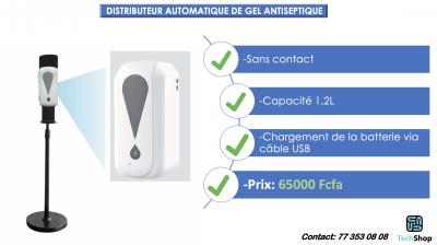 DISTRIBUTEUR AUTOMATIQUE DE GEL ANTISEPTIQUE 