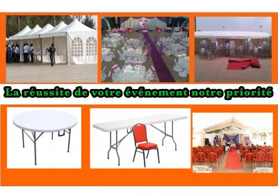 LOCATION : BACHE, SONORISATION, CHAISE VIP, TA