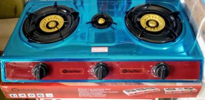 GAZINIERE 3 FEUX INOX 