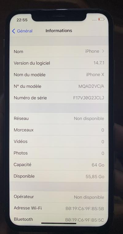 iPhone X simple 64 giga