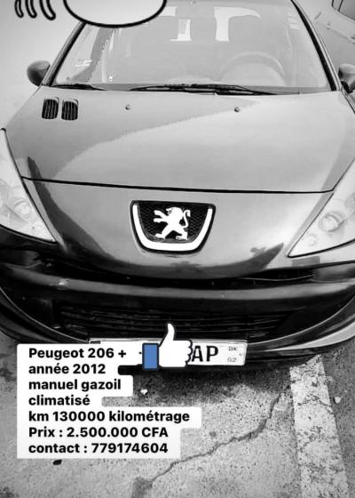 Wanter Peugeot 206 Annee 2012 