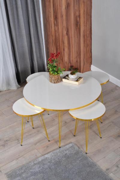 ENSEMBLE TABLE BASSE RONDE ET RECTANGULAIRE