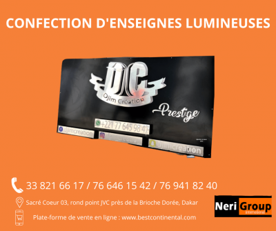  CONFECTION D’ENSEIGNES LUMINEUSES À BON PRIX