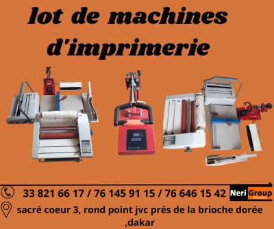  LOT DE MACHINES D'IMPRIMERIE A VENDRE