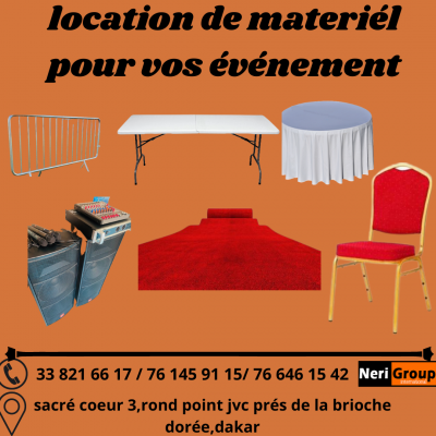  LOCATION DU MATÉRIEL POUR VOS ÉVÉNEMENTS À BO