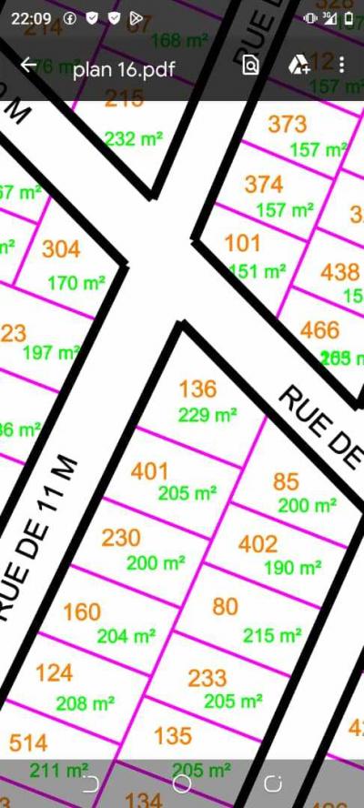 Terrain angle de 229m² Bail aux Almadies