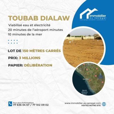Terrains de 150 mètres carrés à vendre à Touba