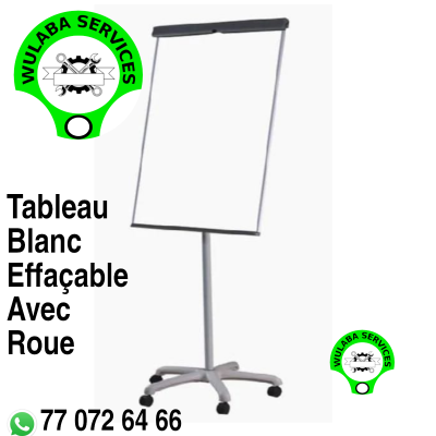 Tableau Blanc Effaçable avec Roues