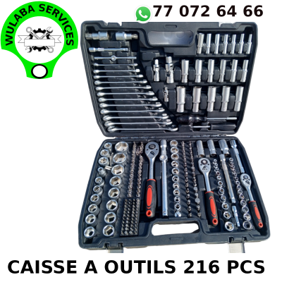 CAISSE A OUTILS 216 PIECES MULTIFONCTIONNELLE