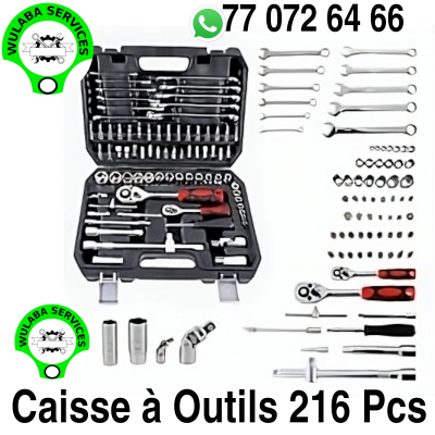 CAISSE A OUTILS 216 PIECES MULTIFONCTIONNELLE